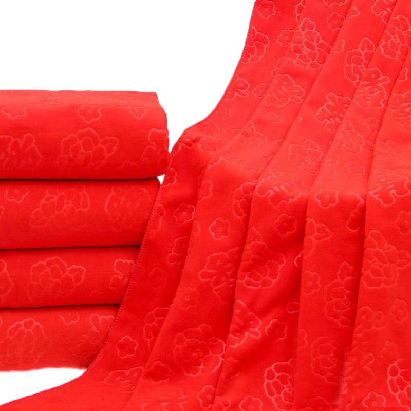 빨간 100 일 반환 선물 수건 생일 연회 한수 큰 레드 웨딩 타월 웨딩 타월 웨딩 카 매달려