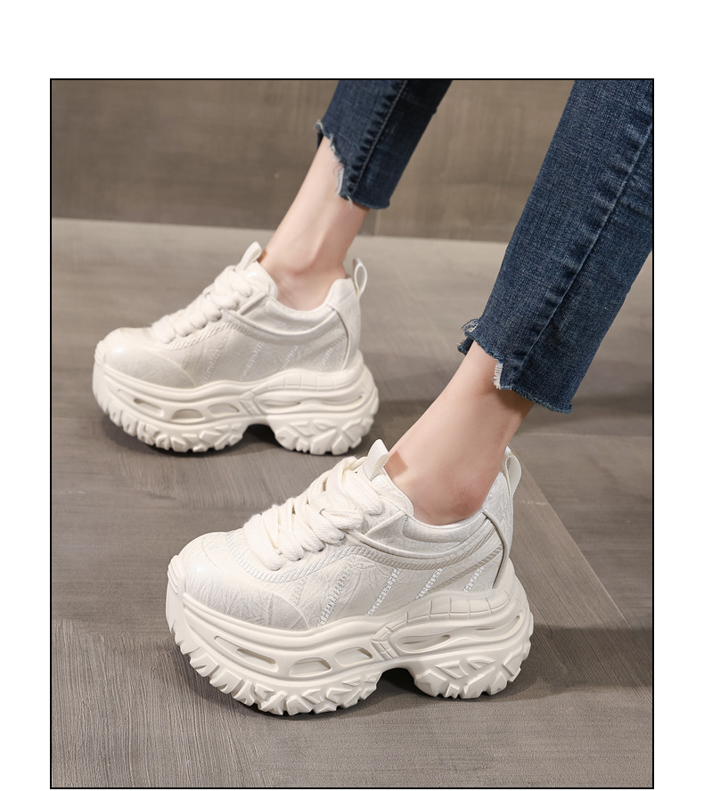 Giày sneaker nữ chunky đế dày tăng chiều cao phong cách thể thao — màu hồng chi tiết 14