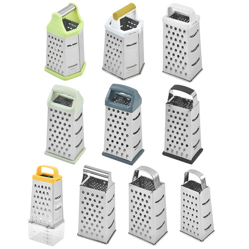 Multifunctional stainless steel four-sided melon grater household three-dimensional grater vegetable, fruit and potato cutter kitchen tools wholesale
