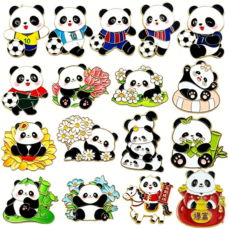 Playful Panda Metal Badge Clothing Accessories Backpack Decoration Medal Small Panda Brooch Chinese-Style Badge Playful Panda Metal Badge Clothing Accessories Backpack Decoration Medal Small Panda Brooch Chinese-Style Badge