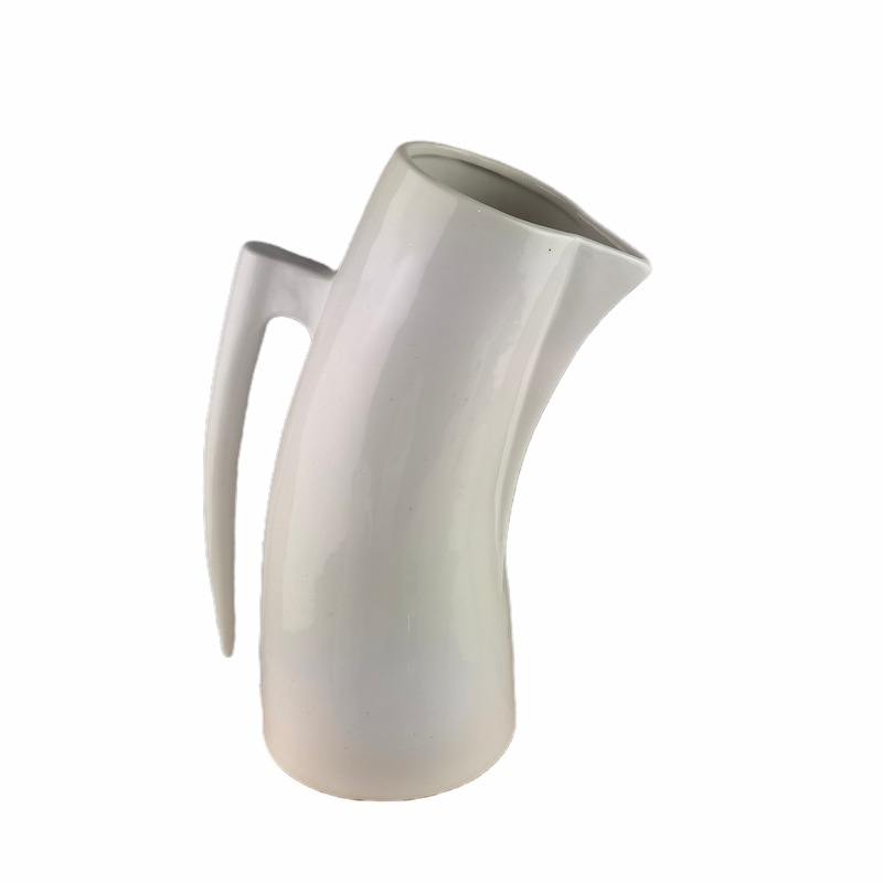 Dehua cerámica blanco arreglo de flores decoración artesanía estilo Europeo Home Hotel Oficina florero Decoración