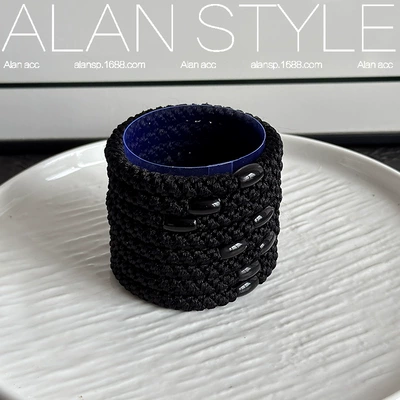 Anti-Collapse Hair Band, High Elasticity – Saç üçün rezinlər - black-6cm
