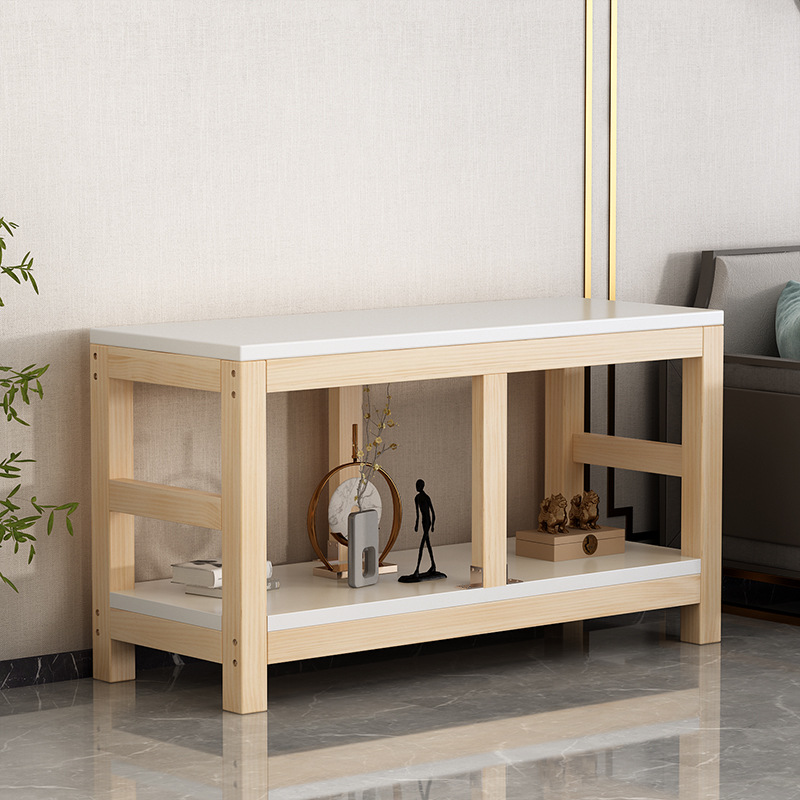 实木色鱼缸架子客厅小型鱼缸置物架底座多层储物家用架子简约