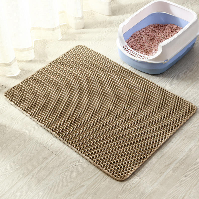 eva double-layer cat litter mat 双层防带出滤控砂垫eva猫砂垫|undefined