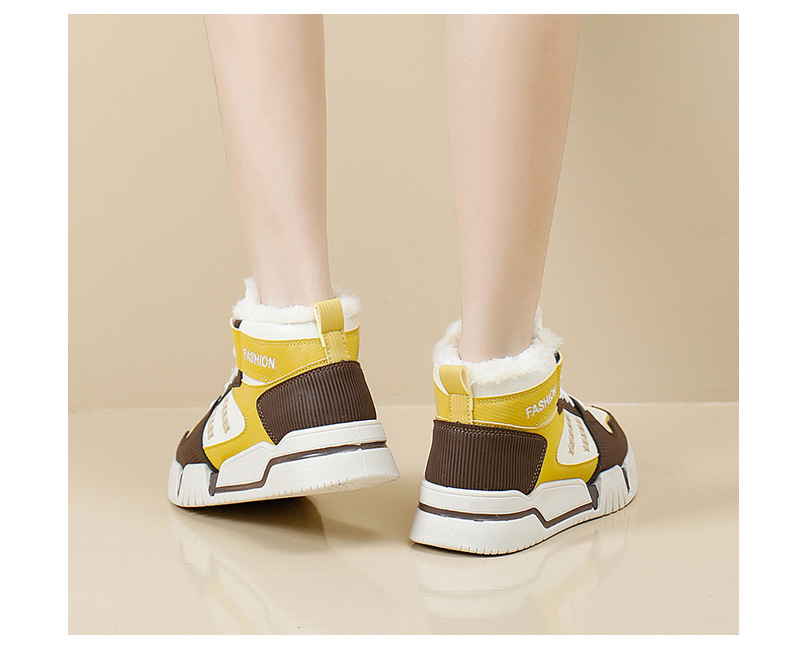 INS Trendy Plush Little White Shoes for Women 2023 Winter New Thick Sole Korean Edition Versatile Student Warm Cotton Shoes_voghion.com