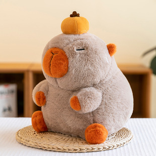 Kapibala Ugly Cute Doll Cute Persimmon Ruyi Fat Dun Capybara Doll Plush Toy Activity Gift Wholesale