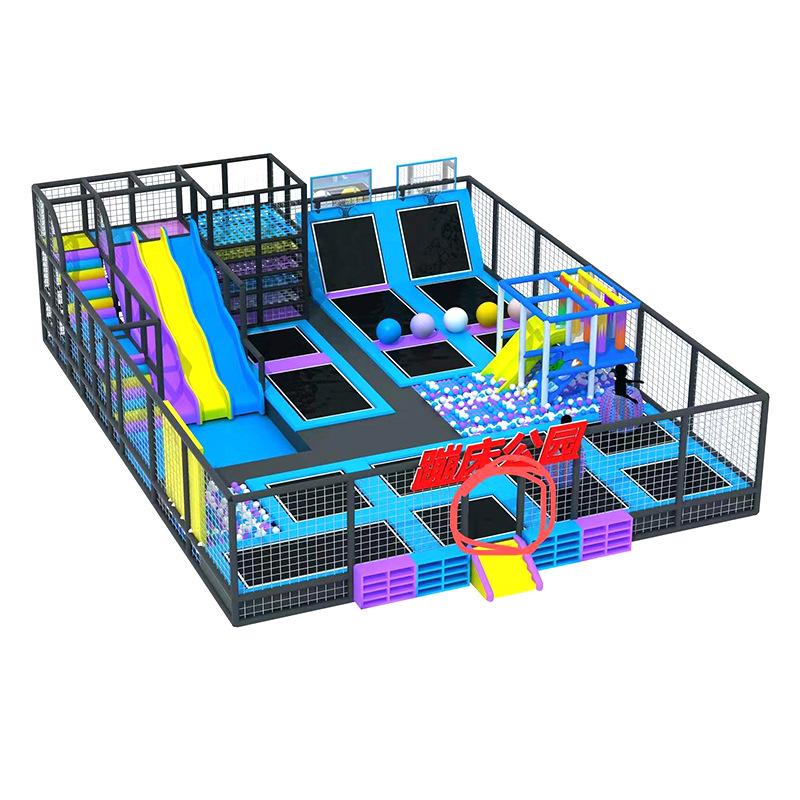 Parque de trampolín para adultos en el interior red pegajosa le jumping cama parque infantil equipos de parque de atracciones