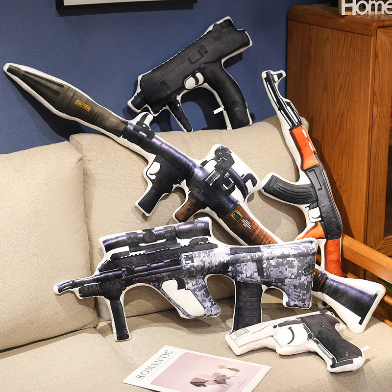 Nuevos productos de simulación de armas de fuego 98K muñecas de armas de fuego muñecas de peluche almohada creativa divertida comer pollo juego prop lotes