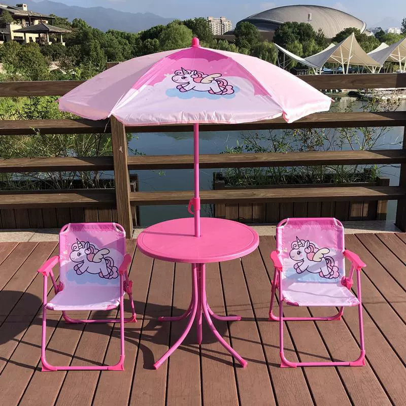 Детский досуговый стол и стул костюм детский сад стол и стул портативный пляжный стол и стул Непромокаемый пластиковый игровой набор из четырех предметов