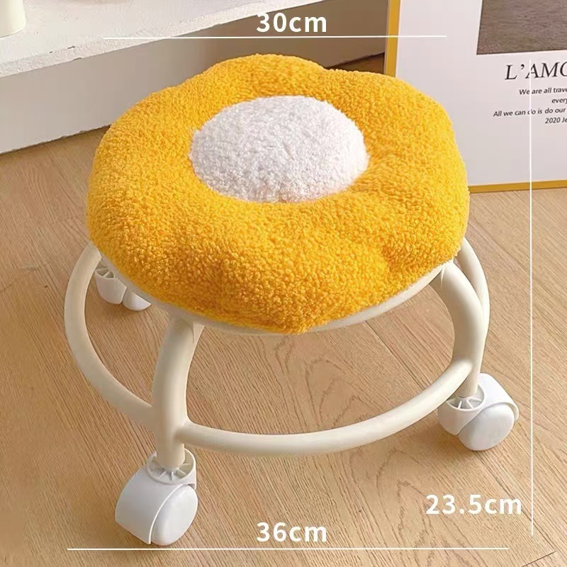 노란꽃스툴 [PP베이스+등받이없음]