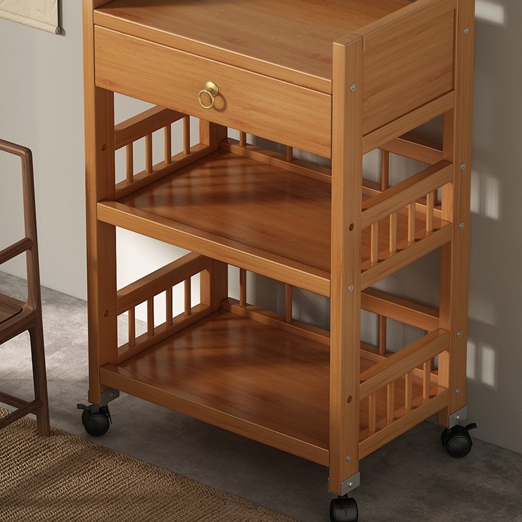 Movable Coffee Table, Side Cabinet Next to the Sofa in the Living Room, Tea Table with Wheels, Small Tea Table Storage Rack, Small Table M&