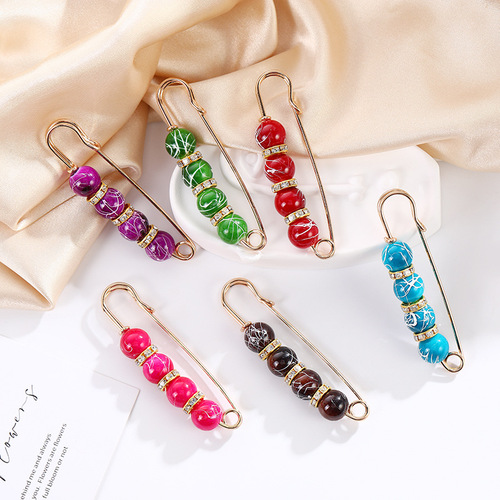 Pants waist-controlling tool, waist-controlling pins, accessories set, buckle pins to fix clothes, pearl anti-exposure brooch, women's clothing accessories