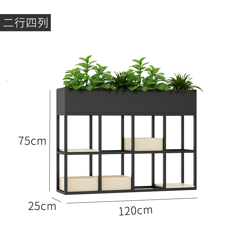 긴 120 * 너비 25 * 높이 75cm 자체 포함 된 나무 상자 파티션 로그 색상
