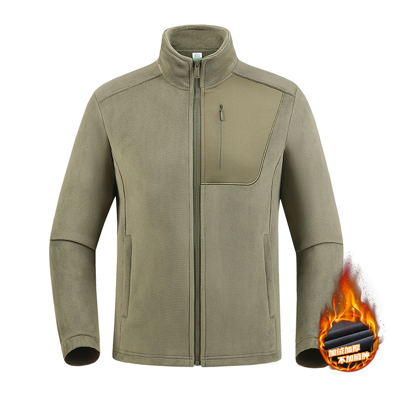 Spring and Autum Outdoor Couple's Fleece Jacket Thickeneded Windproof Polar Fleece Cardigan Top Warm Mountaineering Sportswear