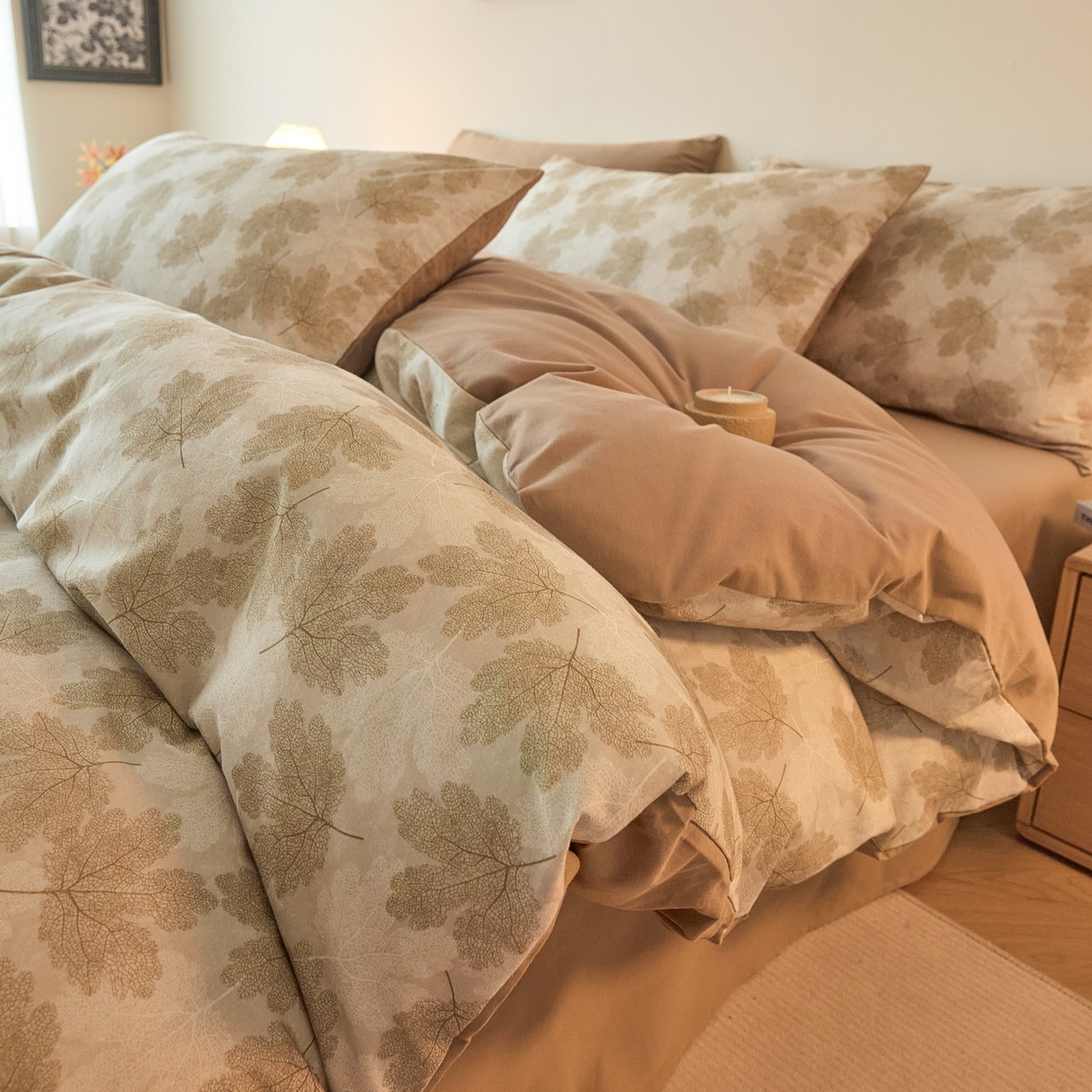 Retro estilo algodón molido cuatro piezas A clase madre-invierno engrosado cuatro piezas 100 sábanas cuatro piezas