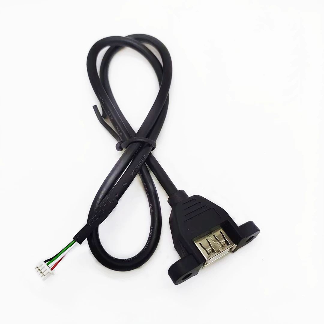 Углы/крышка кабеля USB2.0 мужская голова лента винт промышленный контроль шасси панель установка линии USB материнская голова с прежним ухом улитка фиксированное удлинение