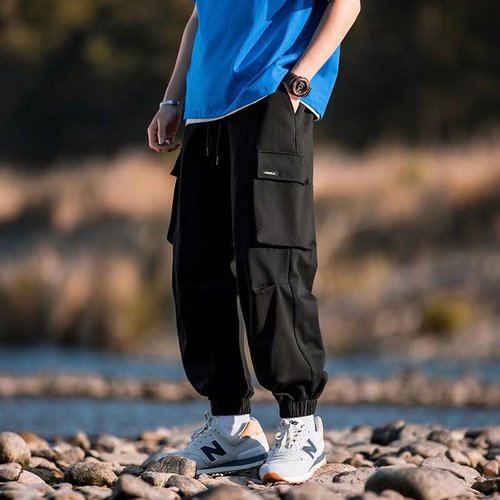 Men's Workwear Casual Pants  Spring Thin Model Men's Streetwear Loose Ankle Work Pants Youth Cool Pants