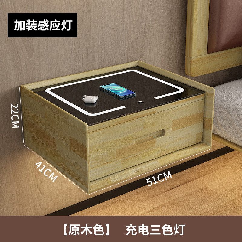 Moderno simple simple pequeño estante doméstico de madera sólida dormitorio red cabecera flotante cabecera al por mayor