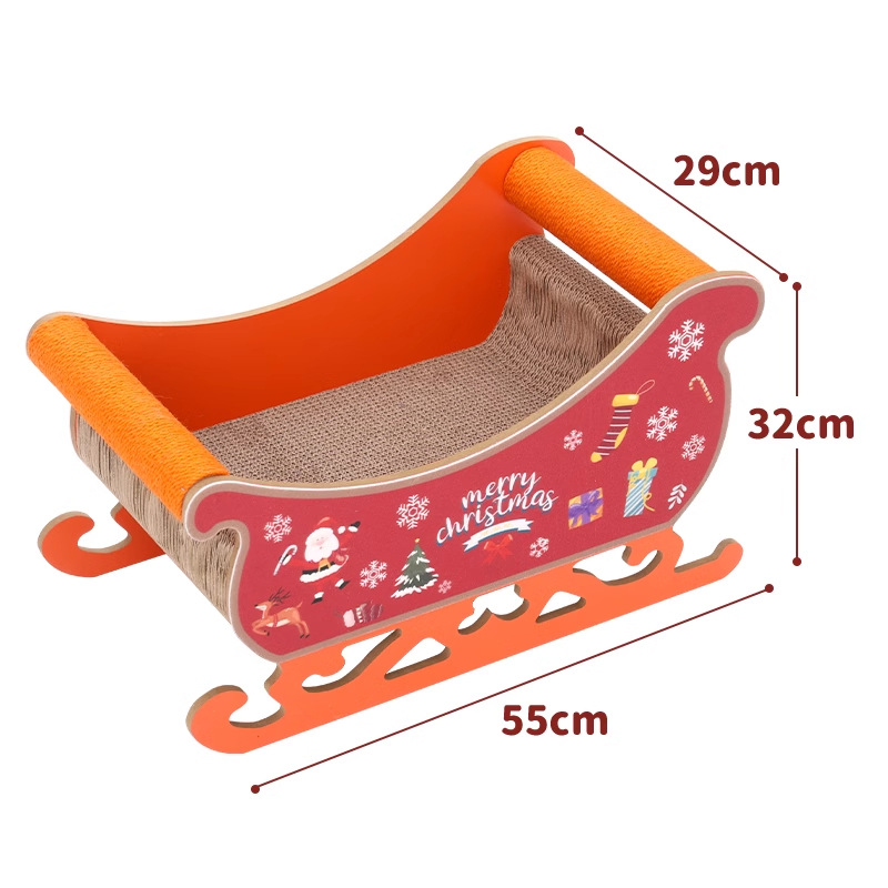 Navidad gato nido gato agarrar tablero integral anti-desgaste no descascar papel corrugado cuerda de cáñamo gato afilar garras artefacto gato agarrar tablero nido