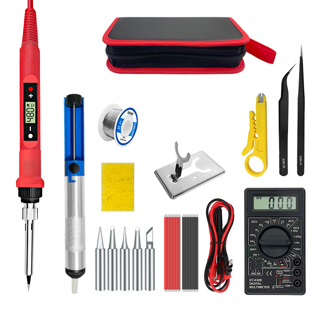 60/80W pantalla digital soldador eléctrico soldadura hogar temperatura ajustable grado industrial soldadura eléctrica pluma herramienta de reparación traje