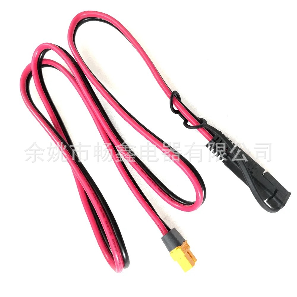 厂家供应 XT60至SAE连接器 新能源电池存储电缆 防尘帽 太阳能