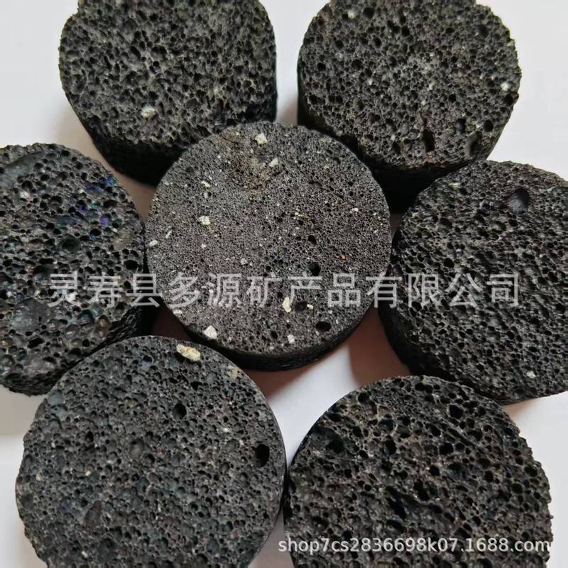 黑色圆饼火山岩香薰石火山石家用卫生间扩香石室内房间持久留香|undefined