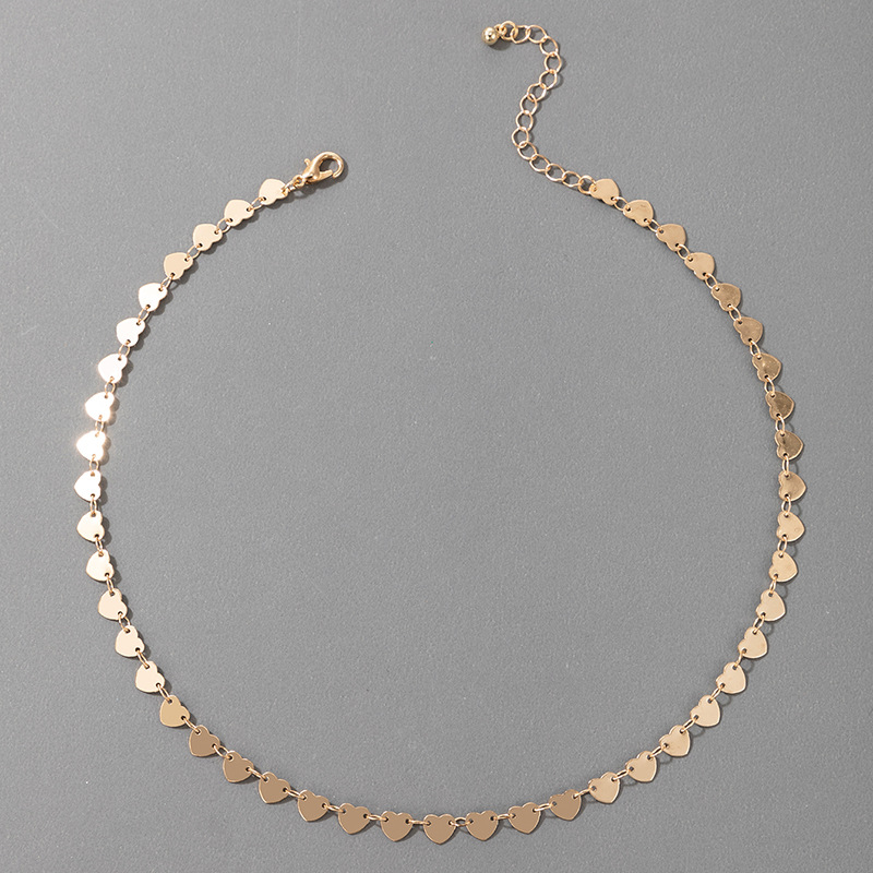 wholesale simple heart-shape chain necklace nihaojewelry