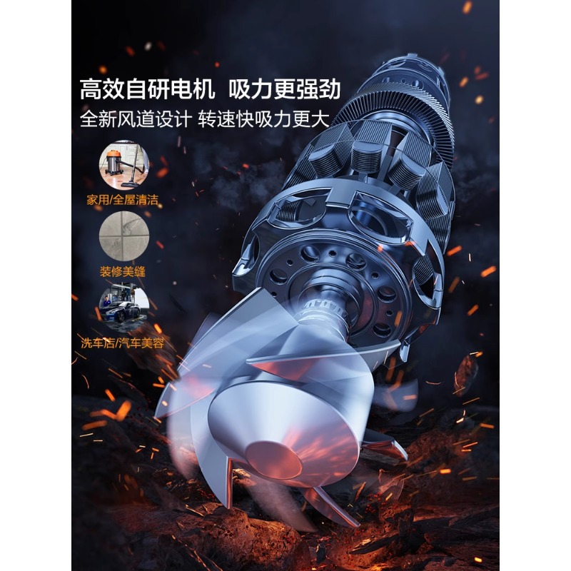 Yili 掃除機 6201 大吸引家庭用商業ハイパワー車装飾速度調整可能な工業用吸水掃除機