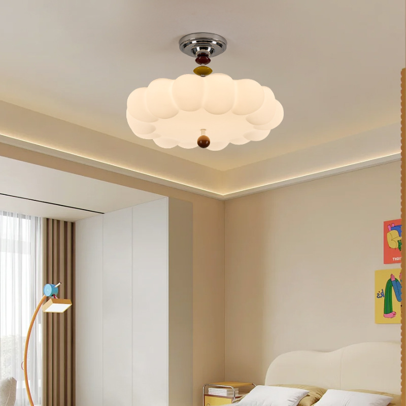 Luz de techo del dormitorio Memphis nubes luz de techo crema viento creativo sentido avanzado dormitorio de niños luminarias 461L