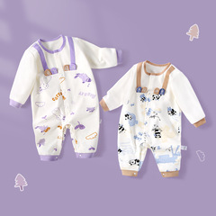 2023 New Baby Jumpsuit Spring and Autumn Style Newborn Harness Female Baby Clothes Baby Boy Long Sleeve Romper Clothes Children's Clothing