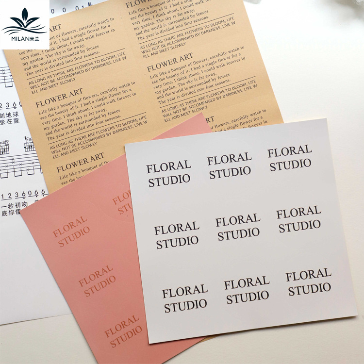 Inswind pegatinas adhesivas paquetes de flores hechos a mano DIY material caja de regalo decoración regalos pegatinas floral al por mayor