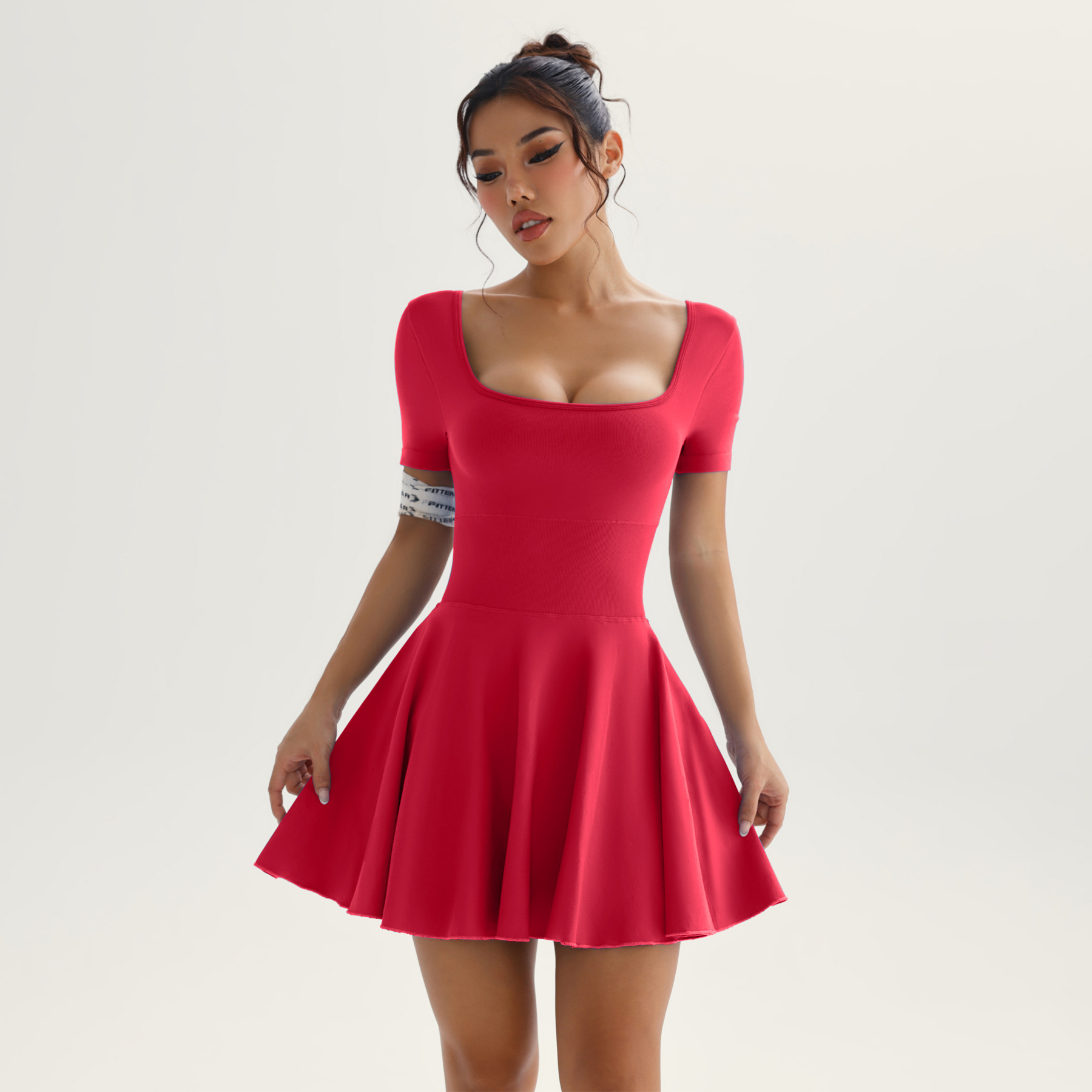 New Clothes Cross-border Sexy Back Golf Tennis Skirt Onesie Running Sports Anti-light Yoga Fitness Skirt_ecoleips.com