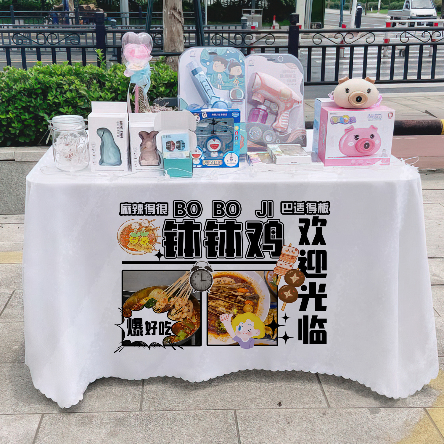 Deliciosas toallas de mesa de cocina de cocina, toallas de mesa publicitarias, toallas de mesa de mercado nocturno, toallas de mesa de carro, toallas de mesa de carretera