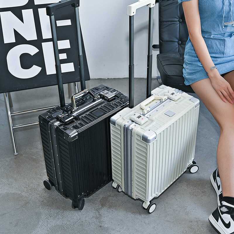 Strict selection of business aluminum frame luggage case 18 inch travel password box 20 inch boarding box luggage high-end luggage wholesale Strict selection of business aluminum frame luggage case 18 inch travel password box 20 inch boarding box luggage high-end luggage wholesale