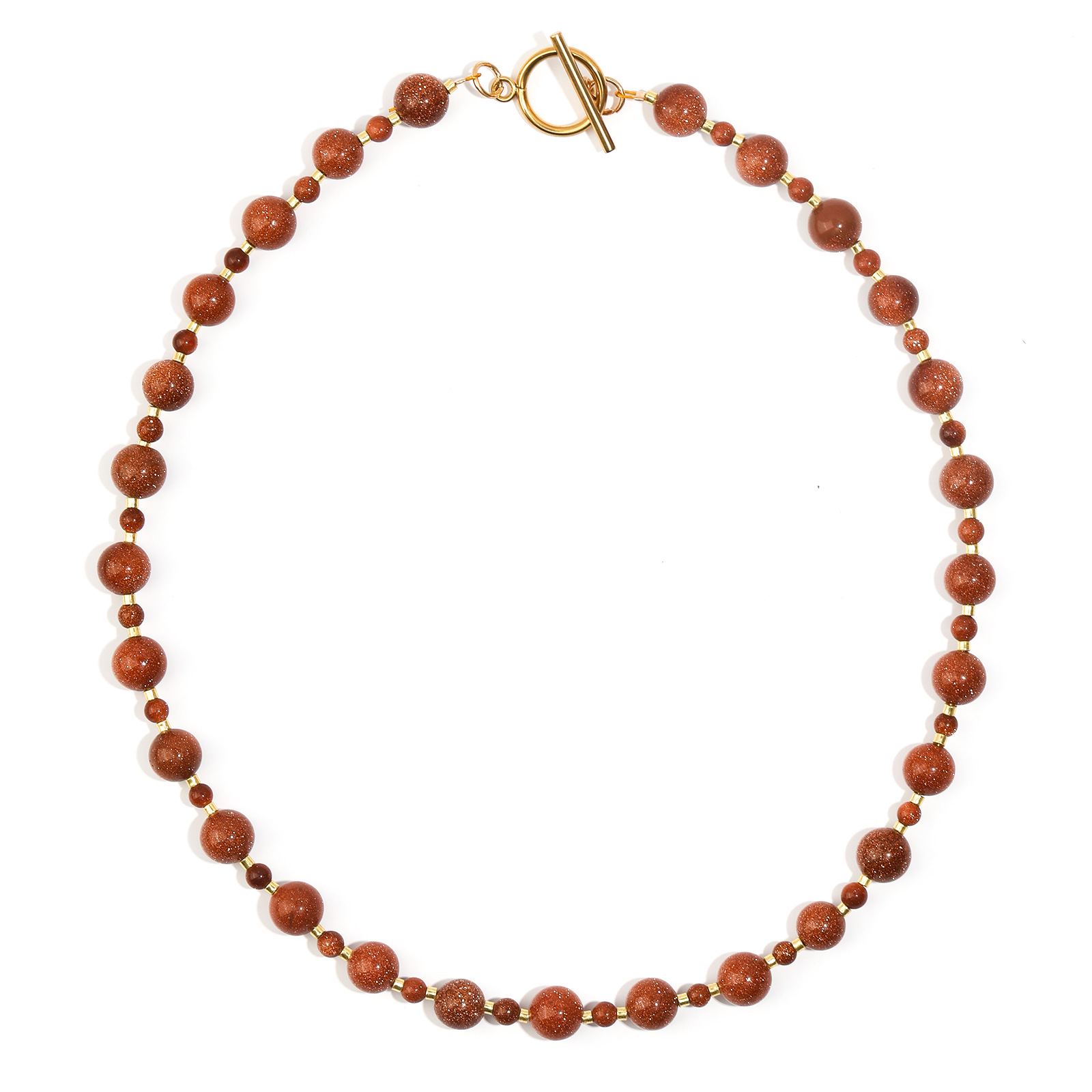 Collier de perles Lina Girl pour femme, style bohème surf, été, en calcédoine arc-en-ciel, motif OVNI coloré, perles abaque._voghion.com