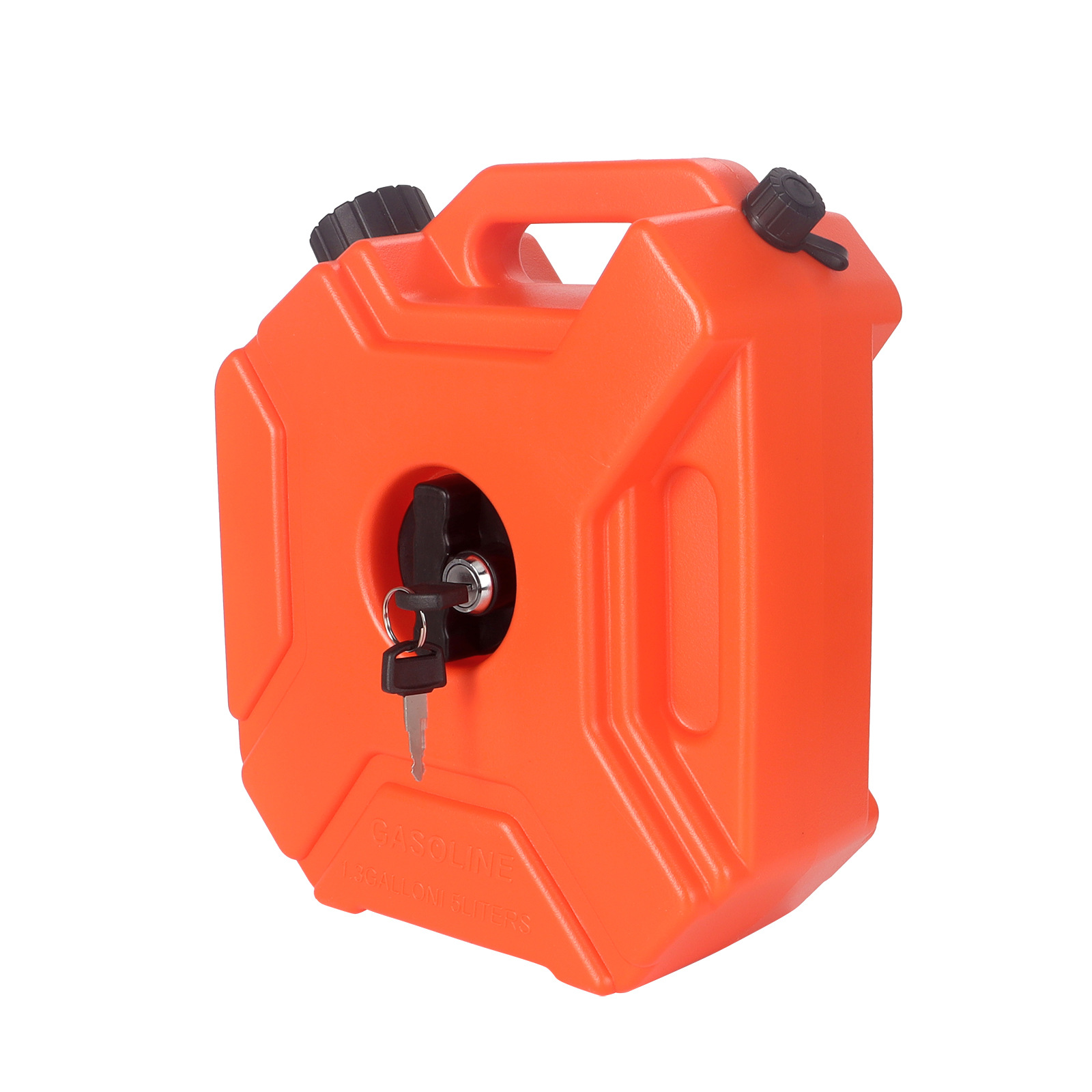 Wholesale Car and Motorcycle Spare Fuel Tank 5L with Lock Emergency Oil Pot Diesel Gasoline Plastic Oil Barrel Thickeneded Cross-Border