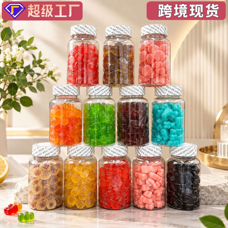 Cross-border, in-stock, plain-jar functional gummies: raspberry bear, creatine, apple cider vinegar, white peach filling, and purple filling gummies Cross-border, in-stock, plain-jar functional gummies: raspberry bear, creatine, apple cider vinegar, white peach filling, and purple filling gummies