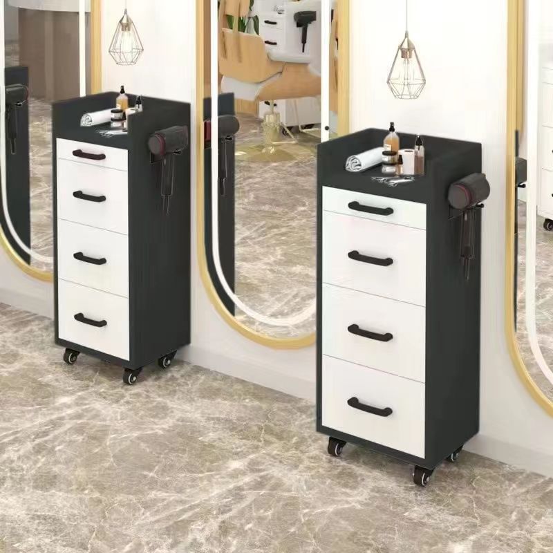 Barbería herramienta gabinete peluquería salón especial peluquería corte de pelo herramienta de gabinete coche salón de belleza herramienta de almacenamiento de mesa con cajón