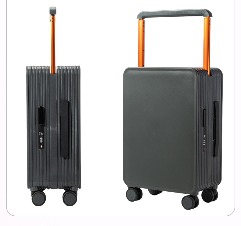Vali nhựa PC 20 inch bánh xe vòng bi thật, vách ngăn đôi, màu cam — Injection Molding PC Double vách ngăn với túi lưới màu cam chi tiết 35