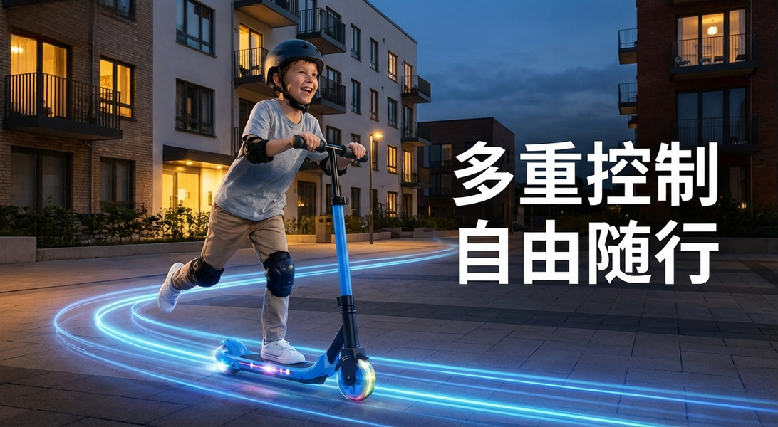 Cross-Border Mobility Scooter, Children's Scooter, Led Flash Wheel Electric Scooter, Portable Folding Two-Wheeler