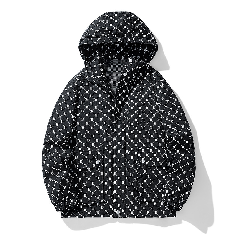 La letra B tendencia de moda casual chaqueta para hombres primavera y otoño 2023 suelta chaqueta con capuz para hombres guapo