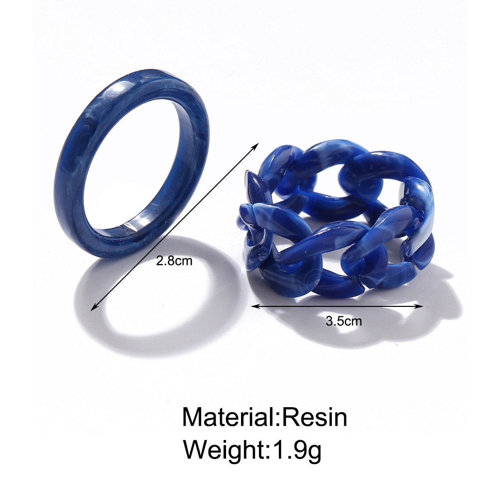 Fashion Geometric Synthetic Resin Rings display picture 1