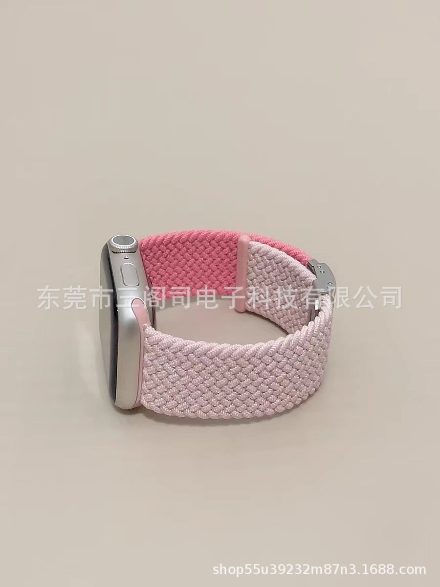 This integrated buckle braided watch strap is suitable for Applewatch bands and for Huawei and Samsung nylon braided ones undefined