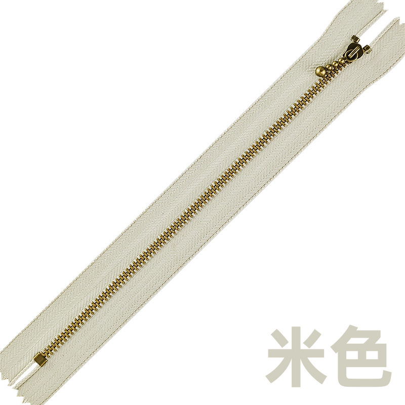 手作りバッグアクセサリー DIY バッグショートジッパーマルチカラーカラークローズドテールストリップ卸売 No.3 メタルブロンズジッパー|undefined