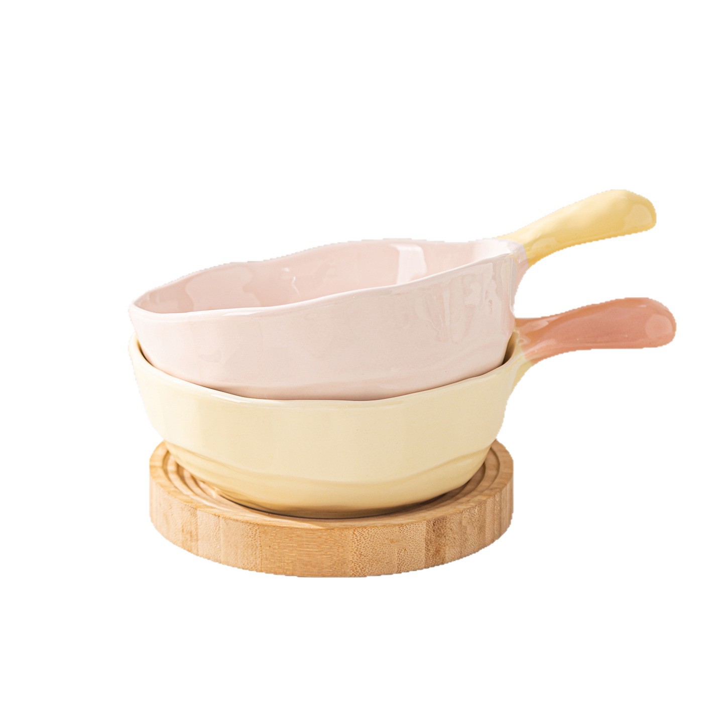 Ins de alto valor facial crema de viento mango doméstico tazón de cerámica para asar tazón de desayuno de una persona tazón de fideos bolos de cerámica cubiertos