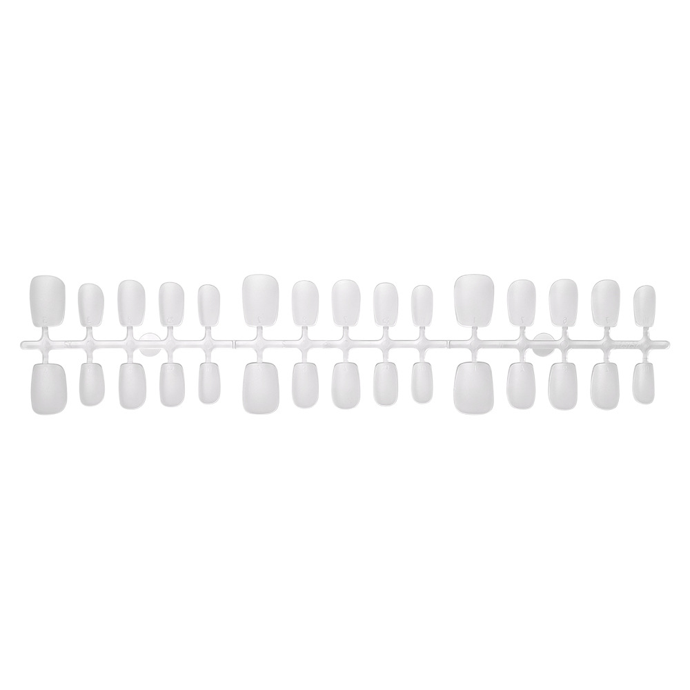30 piezas de puntas de uñas transparentes, envasadas en tiras, no requieren limado, uñas semiadhesivas, uñas especiales para uñas artificiales hechas a mano.