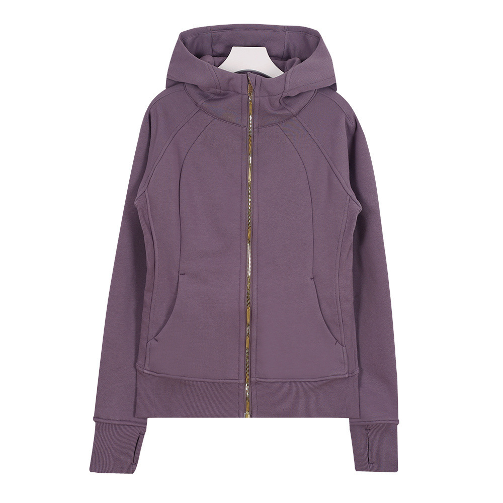 Smoke purple slim fit hoodie with gold logo / 2 codes
