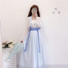 清新宋制汉服日常中国风飘逸仙女古装气质淡雅三件套齐腰襦裙超仙