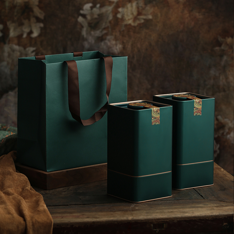 té vacío lata de hierro té blanco retro té verde general caja de regalo vacío caja de embalaje de té a granel árbol antiguo Dianhong Pu 'er caja de té