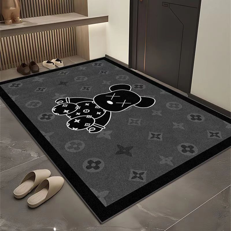 Cross-Border Cartoon Entrance Door Mat Violent Bear Entryway Doormat Household Dirt-Resistant Carpet Water-Absorbent Non-Slip Door Mat